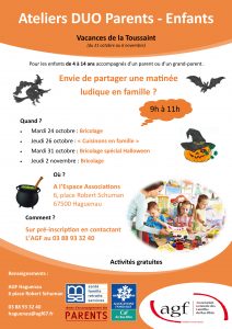 Atelier parents-enfants : bricolage d’Halloween