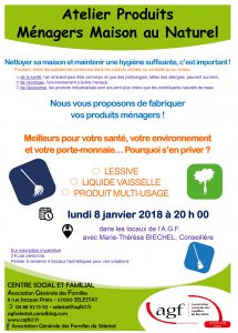 Atelier adultes : produits ménagers