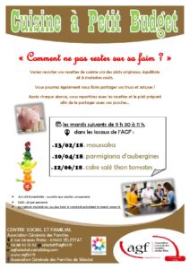 Atelier adultes « Cuisine à petit budget »