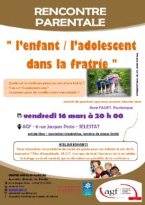 L’enfant / l’adolescent dans la fratrie