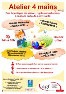 « Atelier 4 mains » : bricolage du printemps