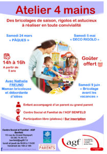 Atelier 4 mains « déco rigolo »