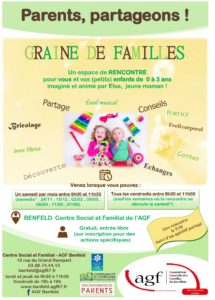 « Graine de familles » : rencontre parents-enfants (0-3 ans)