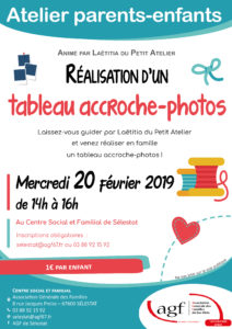 Atelier bricolage « Réalisation d’un tableau accroche-photos »