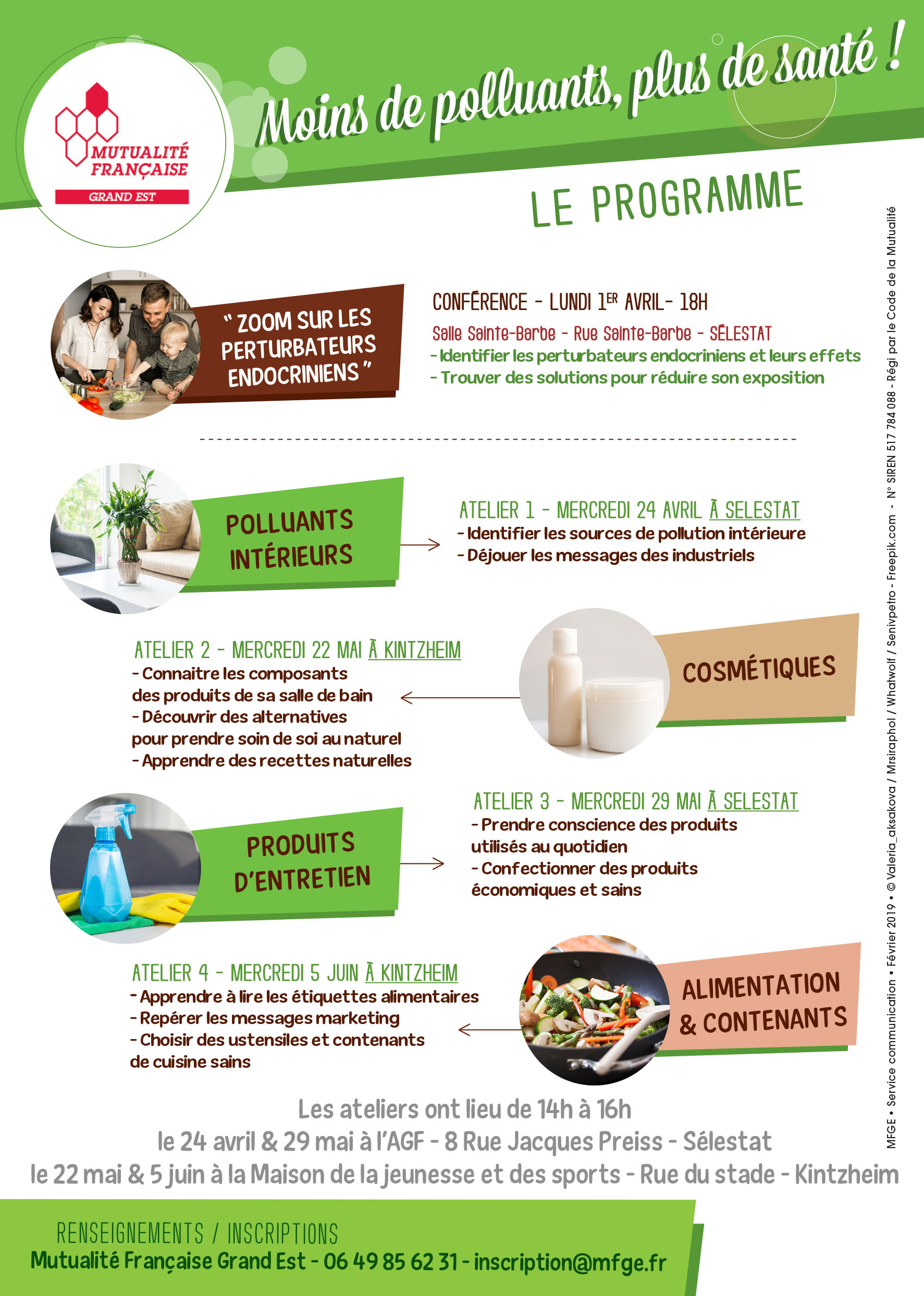 Moins de polluants, plus de santé : conférence et ateliers Moins de polluants, plus de santé : conférence et ateliers
