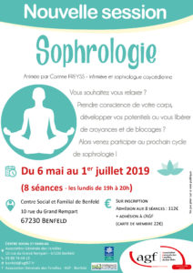 Nouvelle session de sophrologie, les lundis de 19h à 20h