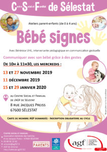 1ère date de cycle ateliers bébé signes (0 à 4 ans)