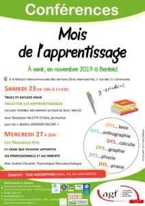 Conférence « Les troubles DYS et l’aide que peuvent apporter les professionnels et les parents »