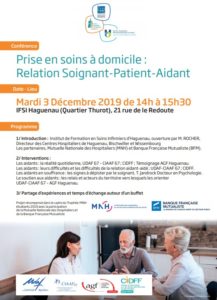 Conférence « Prise en soins à domicile : relation soignant-patient-aidant »