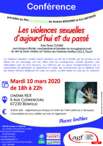 Conférence “Les violences sexuelles d’aujourd’hui et du passé”