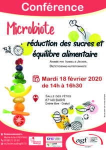 Conférence « Microbiote, réduction des sucres et équilibre alimentaire »