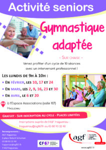 Début du cycle de gymnastique sur chaise pour seniors – 10 séances