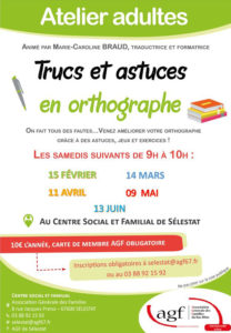 Atelier adulte “Trucs et astuces en orthographe”