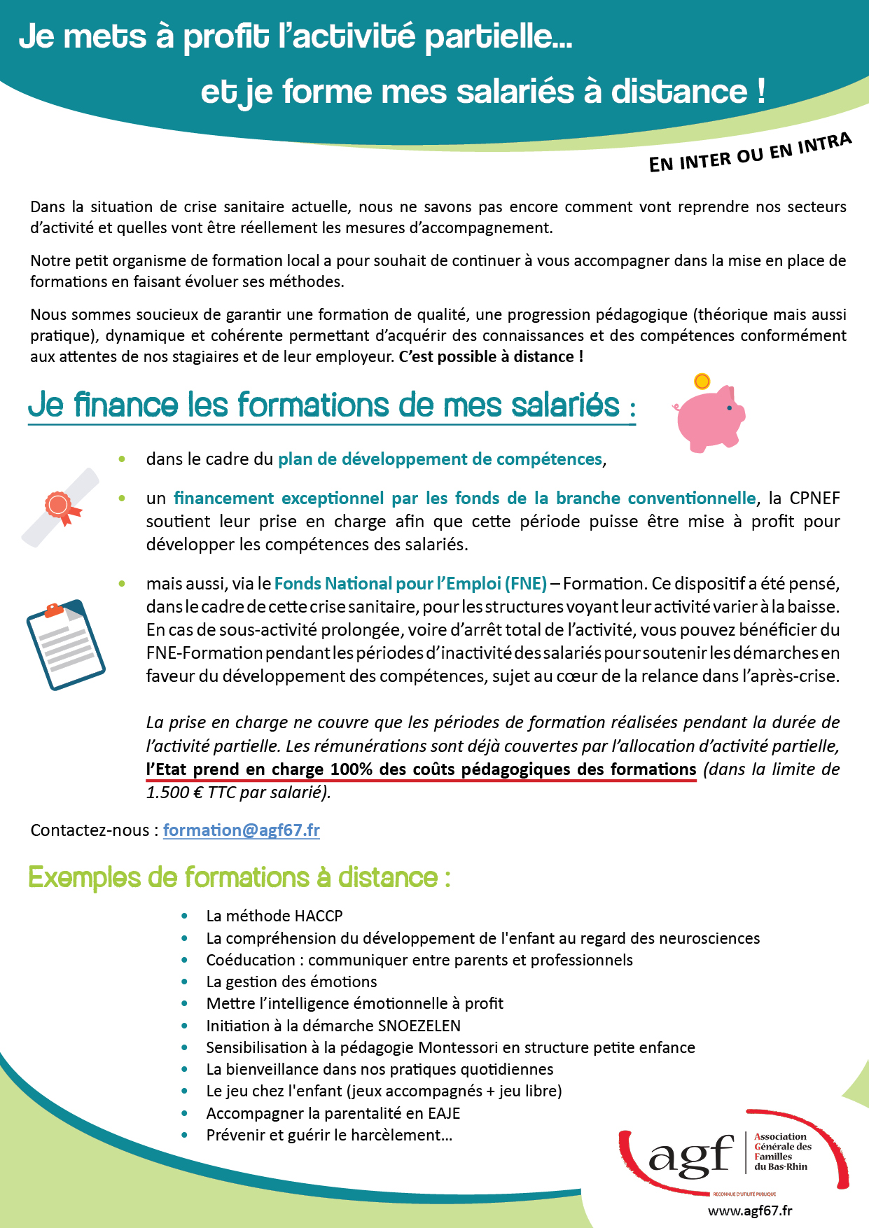 Notre catalogue formation : report de dates Notre catalogue formation : report de dates