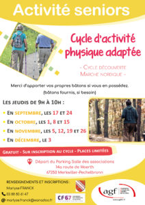 Début du cycle de sport adapté – marche nordique