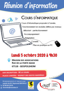 Réunion d’information – cours d’informatique