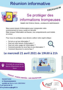 Réunion d’information publique « Se protéger des informations frauduleuses »