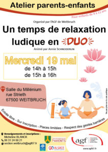 Atelier parents-enfants “Un temps de relaxation ludique en duo”