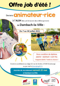 Job d’été 2021 – ALSH Job d’été 2021 – ALSH