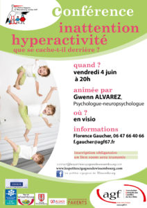 Conférence : “Inattention hyperactivité “
