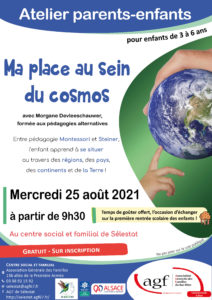 Atelier parents-enfants : Ma place au sein du Cosmo