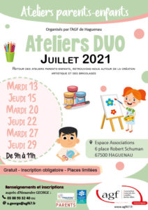 Ateliers parents-enfants : Ateliers duo en juillet (partie 6)