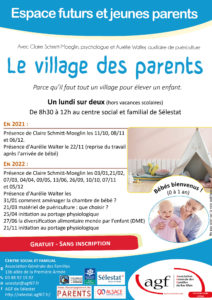 Le Village des Parents (futurs parents/parents d’enfants 0-1 an)