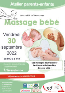 Atelier massages bébé avec la PMI 