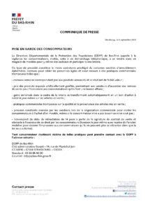 Mise en garde du consommateur