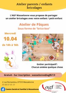 Atelier parents/enfants bricolages de Pâques