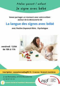 Atelier je signe avec bébé