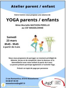 23.03 Yoga parents / enfants de 8h45 à 9h45