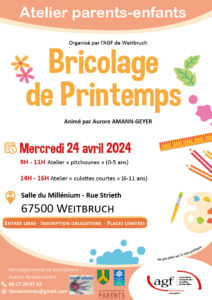 Ateliers parents-enfants bricolages de printemps