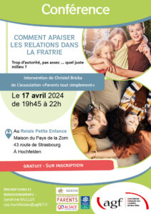 Conférence « comment apaiser les relations dans la fratrie »