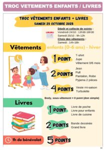 Troc vêtements enfants (0-6 ans) hiver