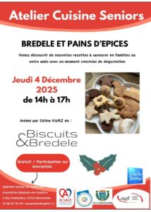 Atelier cuisine séniors « bredele et pains d&rsquo;épices »