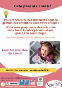 Café parents créatif « Gestion des émotions »