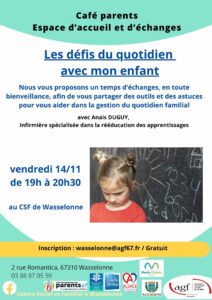 Café parents « Les défis du quotidien avec mon enfant »