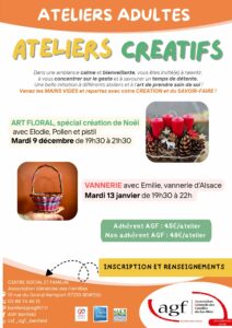 Art Floral, création de Noël (adultes)