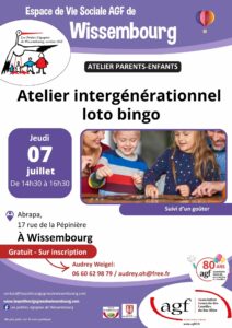 Atelier intergénérationnel loto bingo